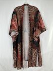 Catherines Duster Cardigan Womens Plus Size 3X Floral Paisley Open Front BOHO