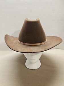 Vtg American Hat Company Co Cowboy Hat Sz 7 1/4 Maxi-felt Maximal Pure Wool