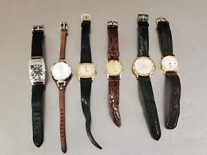 Leather Watch Lot Of 6: Seiko, Citizen, Fossil, Timex, JBK, Kenneth Cole