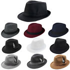 Men's Classic Manhattan Structured Gangster Trilby Fedora Short Brim Panama Hat