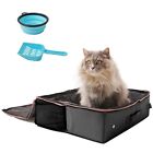 Travel Litter Box Cat Portable Litter Box Foldable Travel Litter Box for Cats...