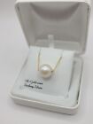 Maralux 18k Gold Over Sterling Silver FWC Pearl Necklace MSRP $350