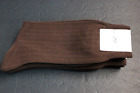 6 PAIRS MEN'S DRESS Work Socks SIZE 10-13 shoe 8-12 COTTON Brown tapue RIB