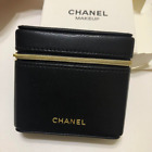 CHANEL Novelty Pouch Lip Case Limited Black 9×9×2.5cm with Chain and Box