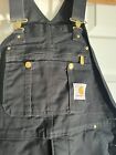 Carhartt R41-BLK Black Double Knee Insulated Canvas Overalls 36x 32