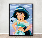 Disney Princess Jasmine Poster Children's Bedroom Wall Art Print A4 Framed
