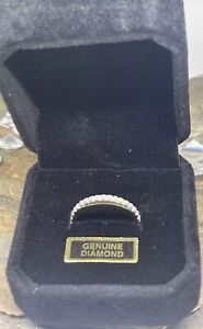 .19 Natural Diamond Band Ring. VS1/G-color !Silver .925 Retail ZALES FOR $255.00