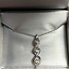 Zales Lab Created Diamond Accent Flame Twist Pendant  NecklaCe Sterling 925