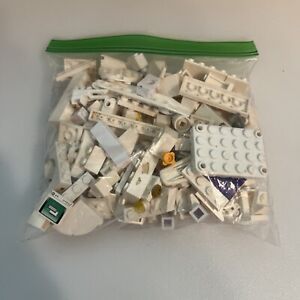 LEGO White Bulk Lot Assorted Bricks Plates Parts Pieces 5 Ounces Oz