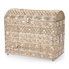 ELLDOO Crystal Wedding Card Box with Lid, Vintage Money Card Box Treasure Che...