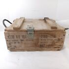 Vtg 1974 US Military Wood Ammo Crate Box Grenade Empty