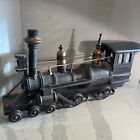 Large 26” Folk Art Steam Engine, Wood & Metal Locomotive