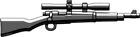 Brickarms M1903 USMC Sniper Rifle Black  for Military Minifigure