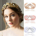 Women Headband Leaf Flower Hair Crown Headhoop Gold Band Wedding Bridal Headwear