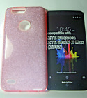 Pink sparkling glitter Hybrid cell phone case ZTE Z982, Sequoia, Blade Z Max