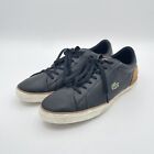 Lacoste Lerond 118 1 Mens US Size 13 Sneakers Shoes Black Tan Leather