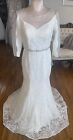 #113 Mary’s Fit And Flair Wedding Gown Sz 12 Romantic Lace NWT