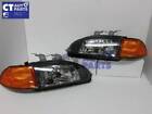 JDM Black Headlights & Amber corner lights for 91-95 Honda Civic EG VTI 3D Hatch