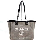 Chanel Tote Bag Deauville Grays Canvas 1278612