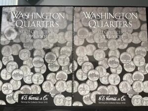 WASHINGTON QUARTERS STATE COLLECTION 1999-2008 VOL. 1&2 Complete Books. ￼