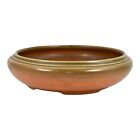New ListingRoseville Rosecraft Burnt Orange 1920 Vintage Art Pottery Footed Ceramic Bowl