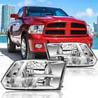 For 2009-2018 Dodge Ram 1500 2500 3500 Headlights Assembly Quad Style Chrome (For: More than one vehicle)