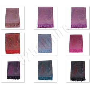 Women's Paisley Pattern Pashmina Shawl Scarf Colorful Luxury Wrap