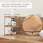 Corner Bathroom Counter Organizer - 3-Tier Wood Countertop Vanity Shelf for