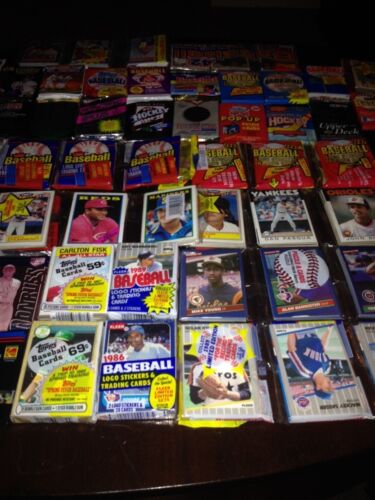 Awesome Lot 200 Unopened Old Vintage Baseball Cards in Wax Cello Rack Packs