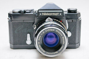 New ListingNikon Nikkormat FT Black SLR 35mm Film w/NIKON NIKKOR-H Auto 1:2 f=50mm Nippon K