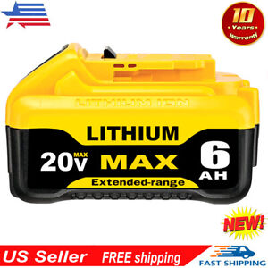 Pack For DeWalt 20V 20 Volt Max XR 6.0AH Lithium Ion Battery DCB206-2 DCB205-2