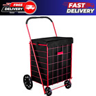 New ListingFolding Grocery Basket Cart Shopping Wheel Large Utility Laundry 18