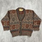 VTG STONE CIRCLE MADE IN IRELAND RAGG WOOL BUTTON CARDIGAN SWEATER WOMENS M/L