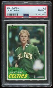 1981-82 Topps Larry Bird Rookie PSA 8 Boston Celtics #4