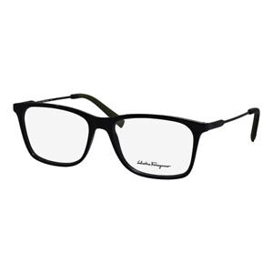 Salvatore Ferragamo SF 2876 021 Black Matte Plastic Rectangular Eyeglasses 55mm