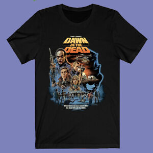 Dawn of The Dead Famous Horror Movie Logo Men's Black T-shirt Size S-3XL