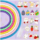 24 Styles Easter Charms Enamel Pendants Bunny Carrot Egg,2400Pcs Clay Beads, ...