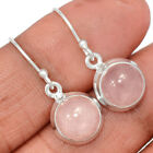 Natural Rose Quartz - Madagascar 925 Sterling Silver Earrings Jewelry CE20821