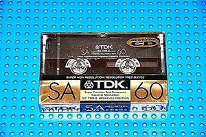 TDK  SA   60  VS.  XI   GOLD FOIL    BLANK CASSETTE TAPE  (1)     (SEALED)