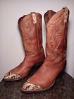 Vintage Tony Lama Snakeskin Mens Western Cowboy Rodeo Boots 11 D
