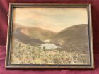 Echo Lake Profile House Franconia Notch Framed Hand Colored Tinted  Photo Early