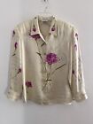 Escada Margaretha Ley silk floral blouse size 40 US 8