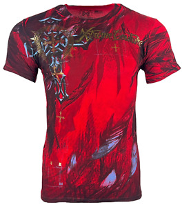 Xtreme Couture By Affliction Men's T-Shirt Dark Doman Biker Red Tattoo S-5XL