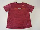 Virginia Tech Hokies Team Issued Maroon Nike Shirt Hokies Nation Size 2XL XXL