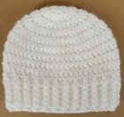 Beanie 3 - 6 Months Unisex Baby Boy Girl Cap Hat Handmade Crochet Solid White