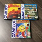 Lot of 3 Nintendo GameBoy Boxes Only - No Games - Pac-Man+Battle Tank+WoF++