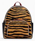 New Coach C6987 Court Backpack Tiger print Honey / Black Multi
