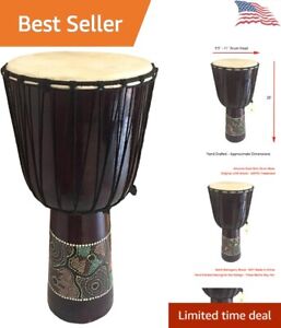Djembe Drum - Hand Carved By Skilled Artisans - X-Large - Professional Sound