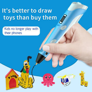 3D Kids Printing Drawing Pen LCD Screen PLA Filament Set Children DIY Toys Gift