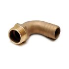 Perko 63-7 Brass 1 1/4 Inch 90 Degree Boat Pipe To Hose Adapter
